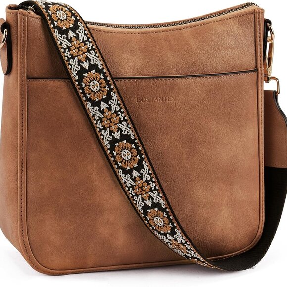 Handbags - Crossbody Bags for Women Trendy Vegan Leather Hobo Purses Shoulder Handbags With